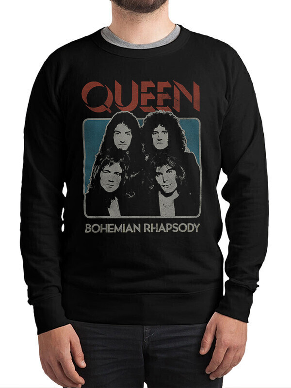 

Свитшот мужской Dream Shirts Винтаж Queen черный 50 RU, Винтаж Queen