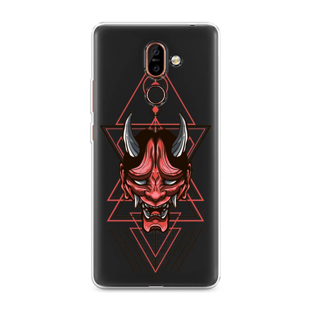 

Чехол на Nokia 7 Plus "Hanya Oni mask", Серый;красный;черный, 121050-4