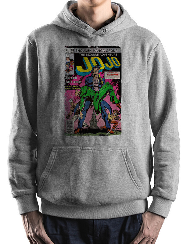 

Худи мужское Dream Shirts Аниме Невероятные приключения ДжоДжо серое 56 RU, "Аниме Невероятные приключения ДжоДжо"