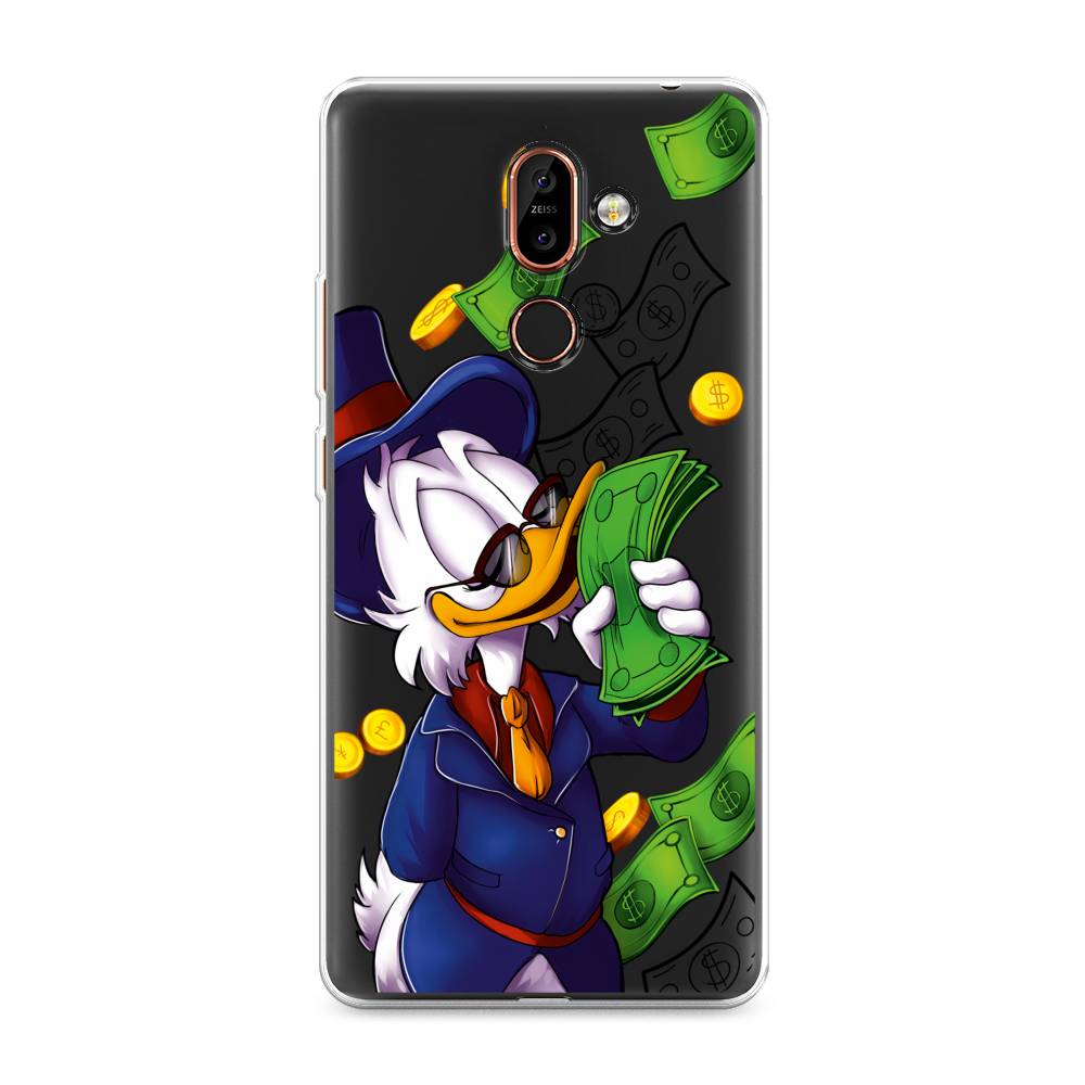 

Чехол на Nokia 7 Plus "Scrooge McDuck with Money", Синий;зеленый;белый, 121050-6