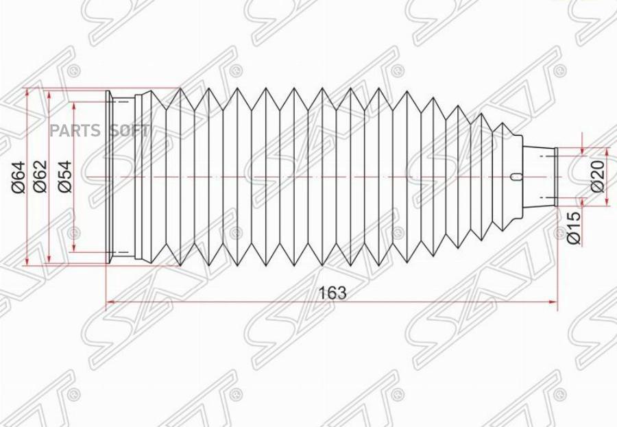 

Пыльник Рулевой Рейки Toyota Camry 06- Lh=Rh Sat арт. ST-45535-33050