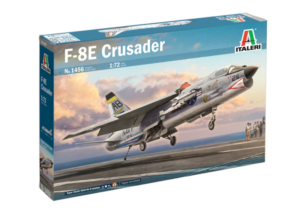 фото 1456ит самолет f-8e crusader 10013160/170621/0366752, италия italeri