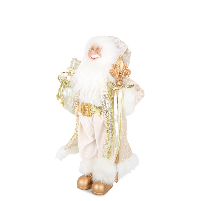 Новогодняя фигурка Maxitoys Дед Мороз в Длинной Золотой Шубке MT-21838-30 32x33x30 см