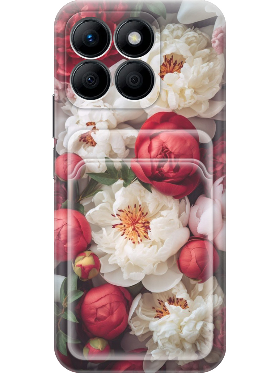 

Силиконовый чехол на Honor X8b с принтом с карманом для карты прозрачный 786717, Прозрачный;белый;красный, 781973221
