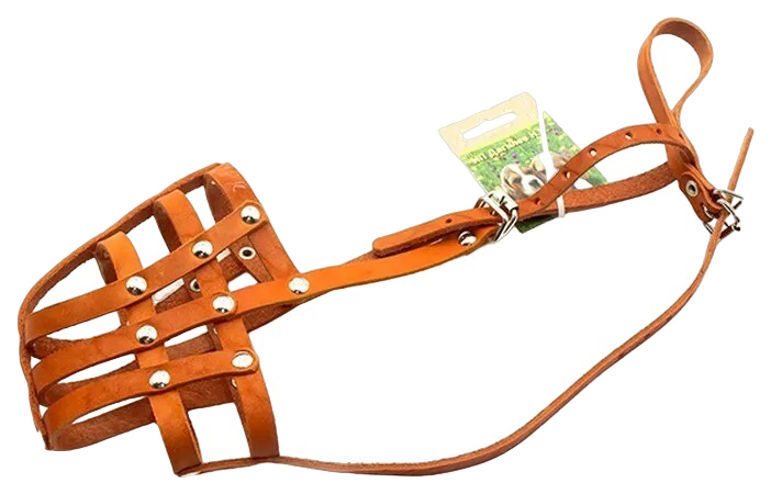 Намордник Дягилев No. 28, стаф/пит, укороченный, коричневый, сетчатый