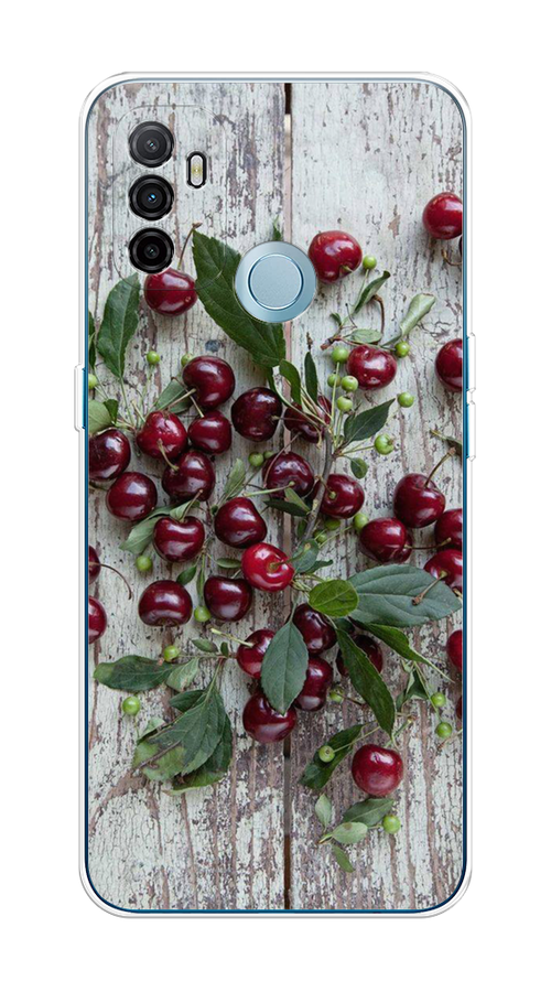 

Чехол на Oppo A53 "Вишня", Бордовый;зеленый;серый, 254350-1