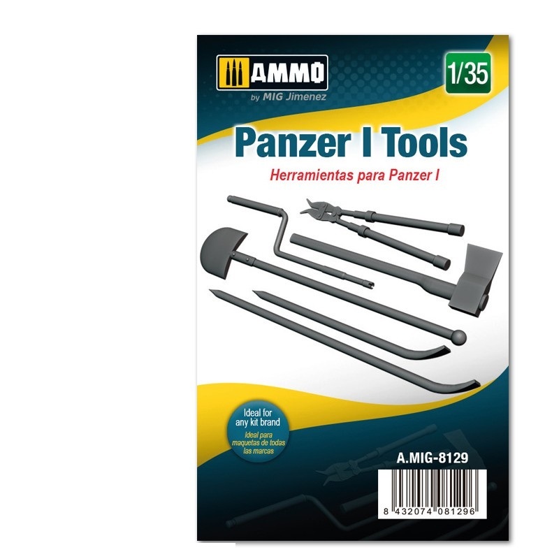 фото Amig8129 набор инструмента для panzer i tools ammo mig