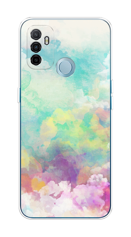 

Чехол на Oppo A53 "Воздушное небо", Белый;голубой;розовый;желтый, 254350-1