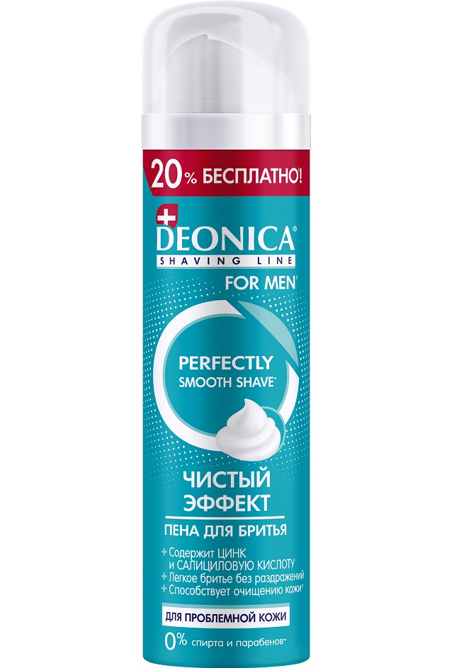 Пена для бритья для мужчин Deonica для проблемной кожи 240 мл дезодорант deonica power fresh для мужчин спрей 150 мл