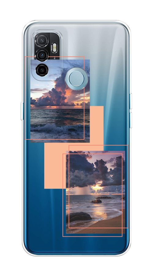 

Чехол на Oppo A53 "Sky collage", Розовый;прозрачный;синий, 254350-1