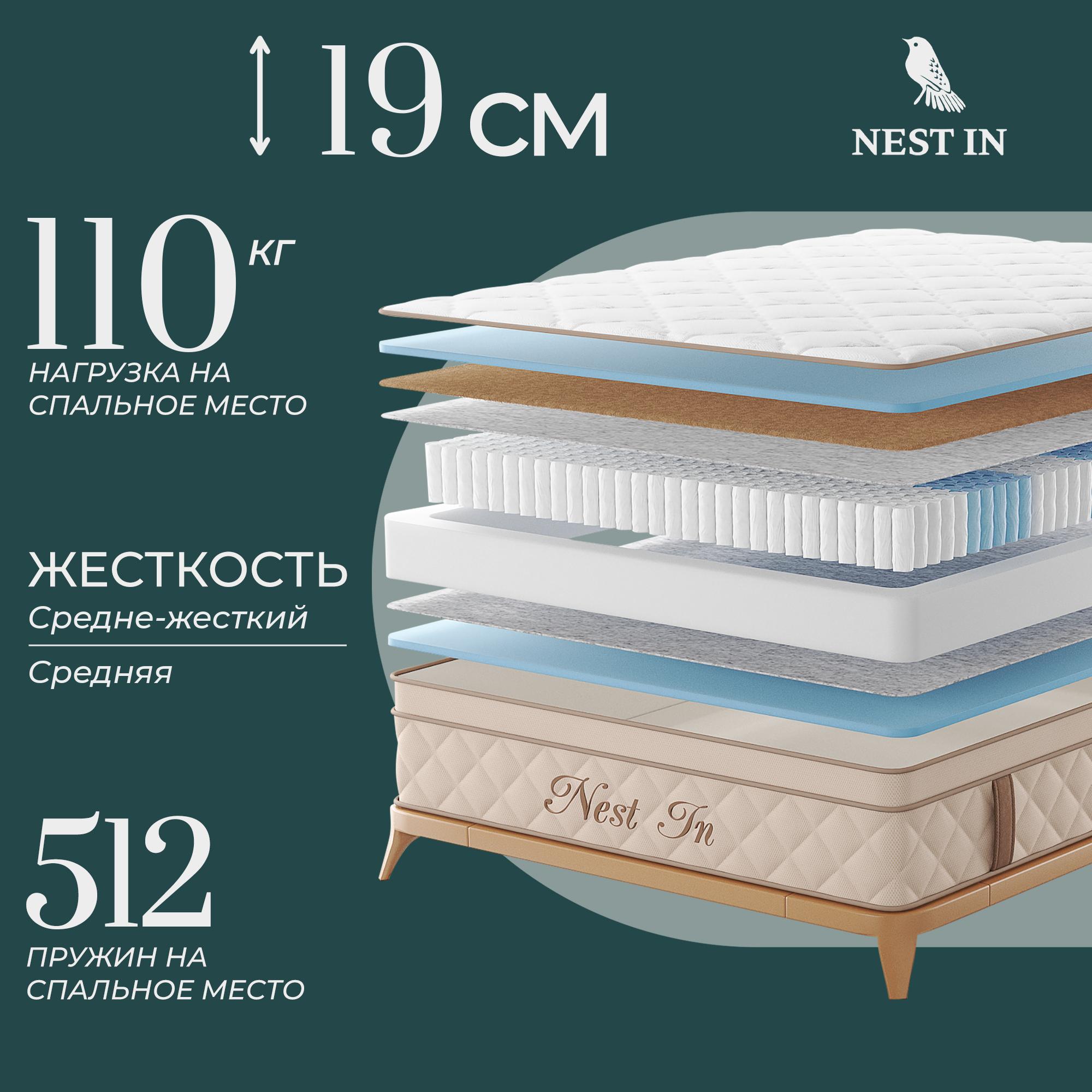 

Матрас с независимыми пружинами Nest In Condor 70х160, Бежевый, Condor