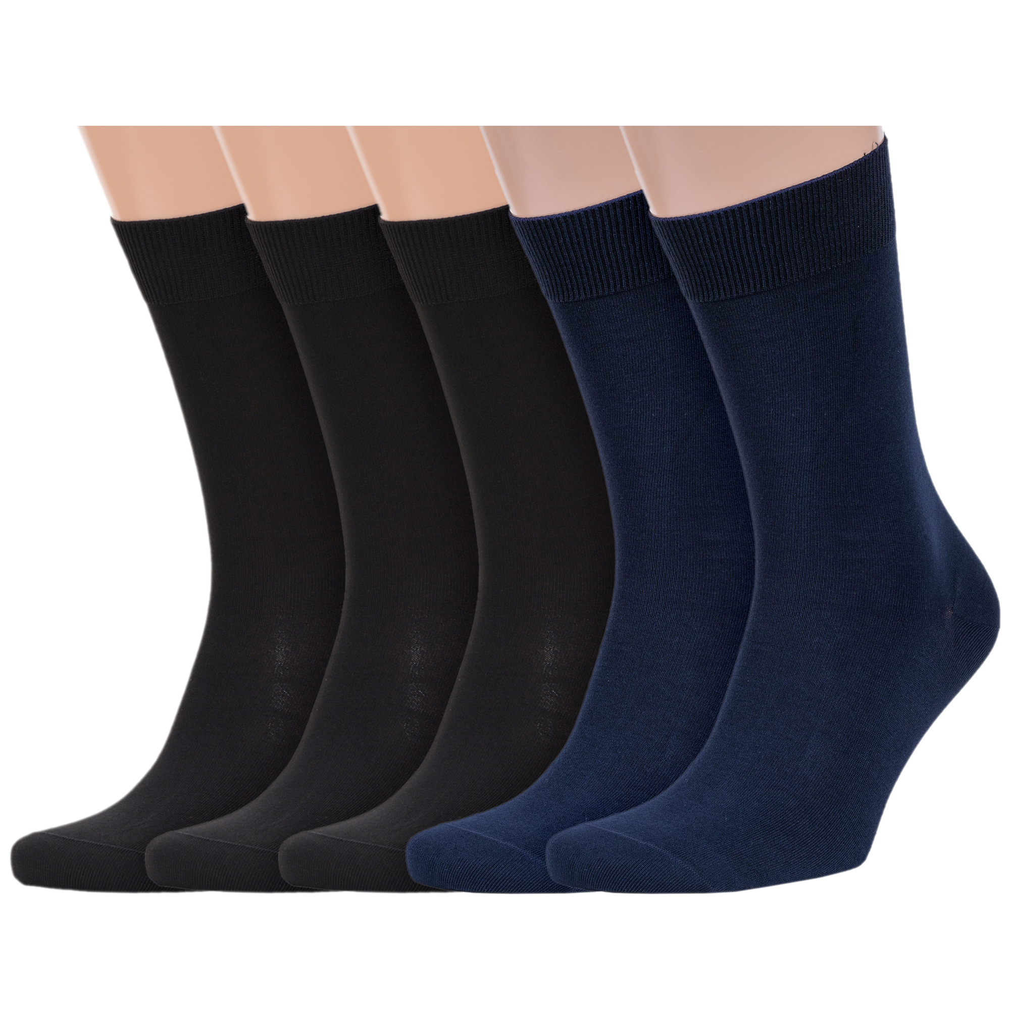 

Комплект носков мужских Rusocks 5-М-370/1 черных; синих 25, Черный;синий, 5-М-370/1