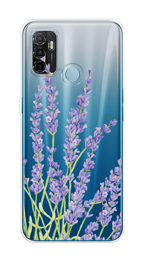 

Чехол на Oppo A53 "Лавандовые стебли", Фиолетовый;зеленый, 254350-1
