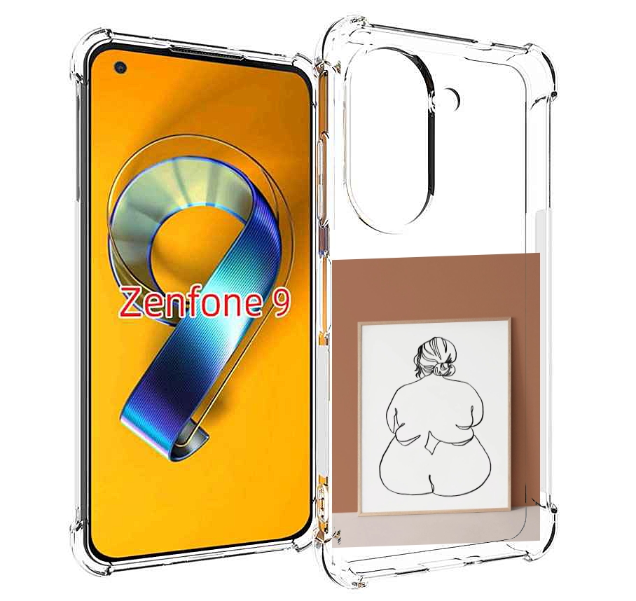 

Чехол MyPads Body Positive Female Figure Line Art женский для Asus Zenfone 9 (AI2202), Прозрачный, Tocco