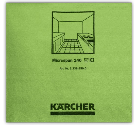 

Салфетки Karcher MICROSPUN микроволокно зеленые 3.338-250 10 шт.