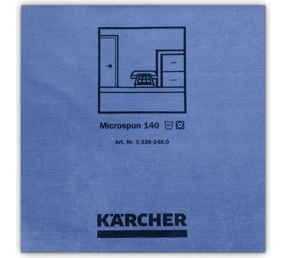 

Салфетки Karcher MICROSPUN микроволокно синие 3.338-248 10 шт.