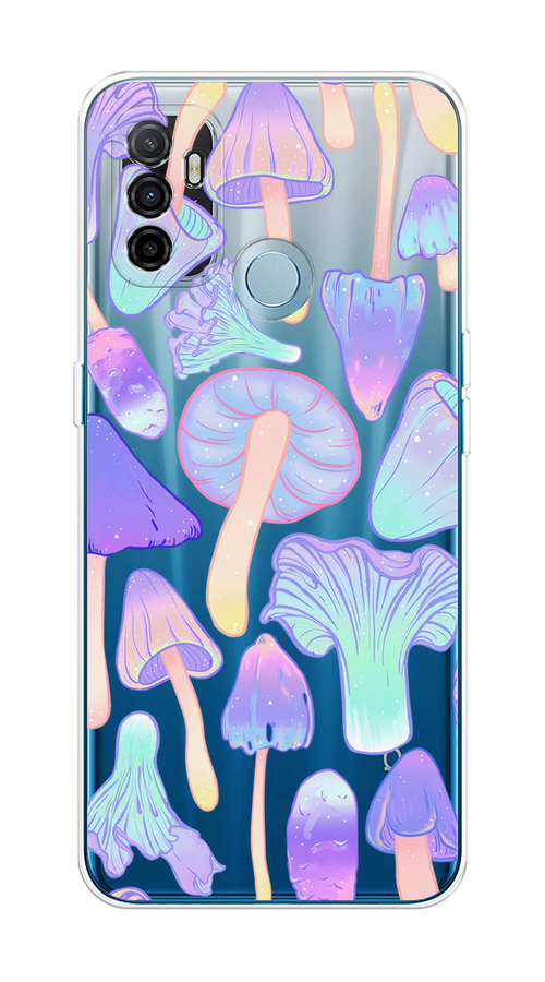 

Чехол на Oppo A53 "Пастельные грибы", Фиолетовый;голубой, 254350-1