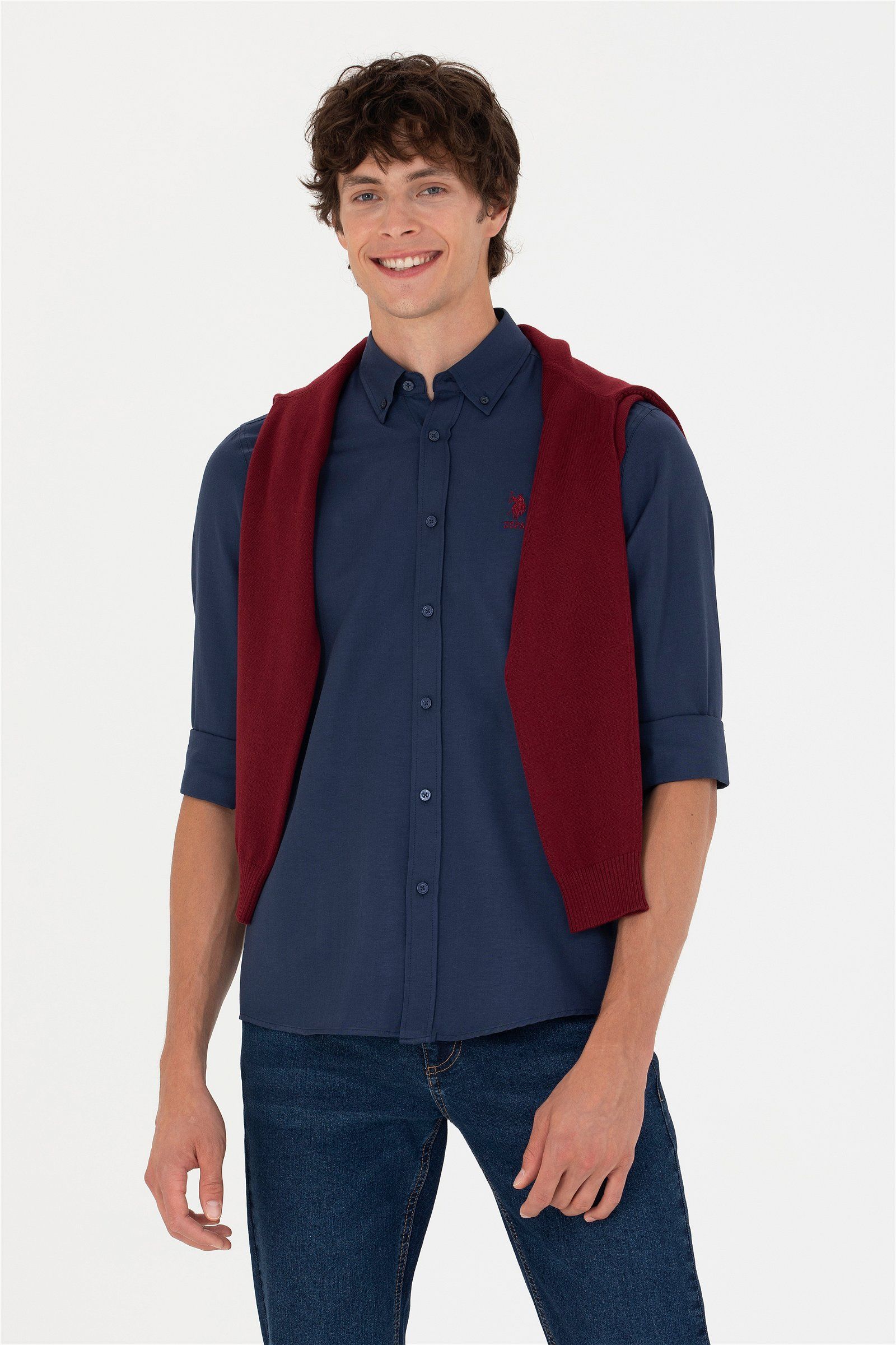 

Рубашка мужская U.S. POLO Assn. G081GL0040GOX024K синяя 4XL, Синий, G081GL0040GOX024K