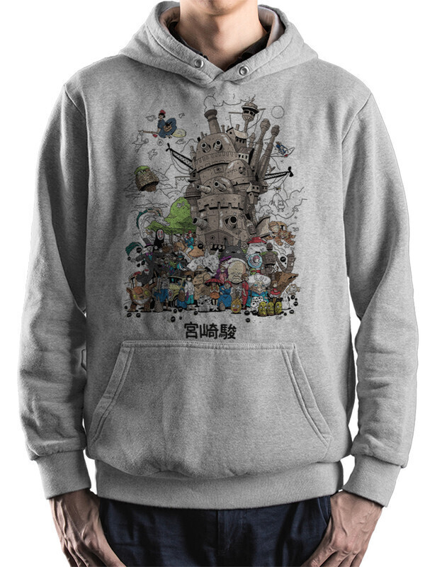 

Худи мужское Dream Shirts Студия Гибли серое 48 RU, Студия Гибли