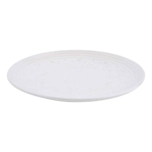 фото Тарелка десертная керамическая с узором белая 20,5 см nobrand