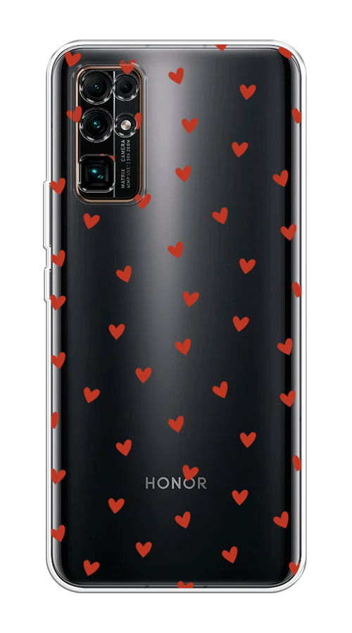 

Чехол на Honor 30 "Red hearts", Красный;прозрачный, 612150-1