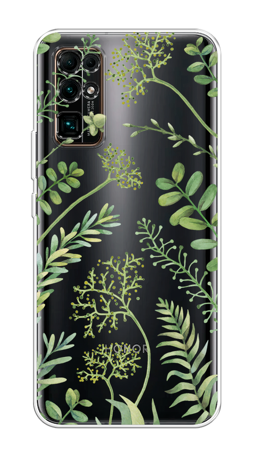 

Чехол на Honor 30 "Green Leaves", Зеленый;прозрачный, 612150-1