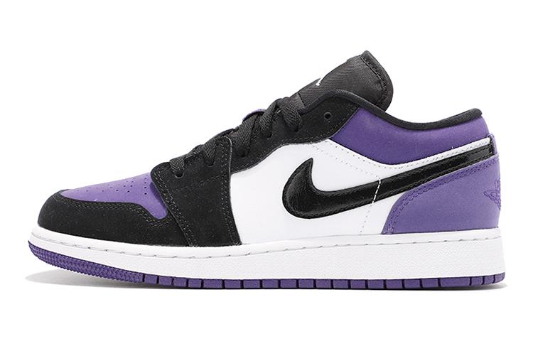 

Кеды унисекс Jordan Air Jordan 1 Low Court Purple GS разноцветные 36.5 EU, Разноцветный, Air Jordan 1 Low Court Purple GS