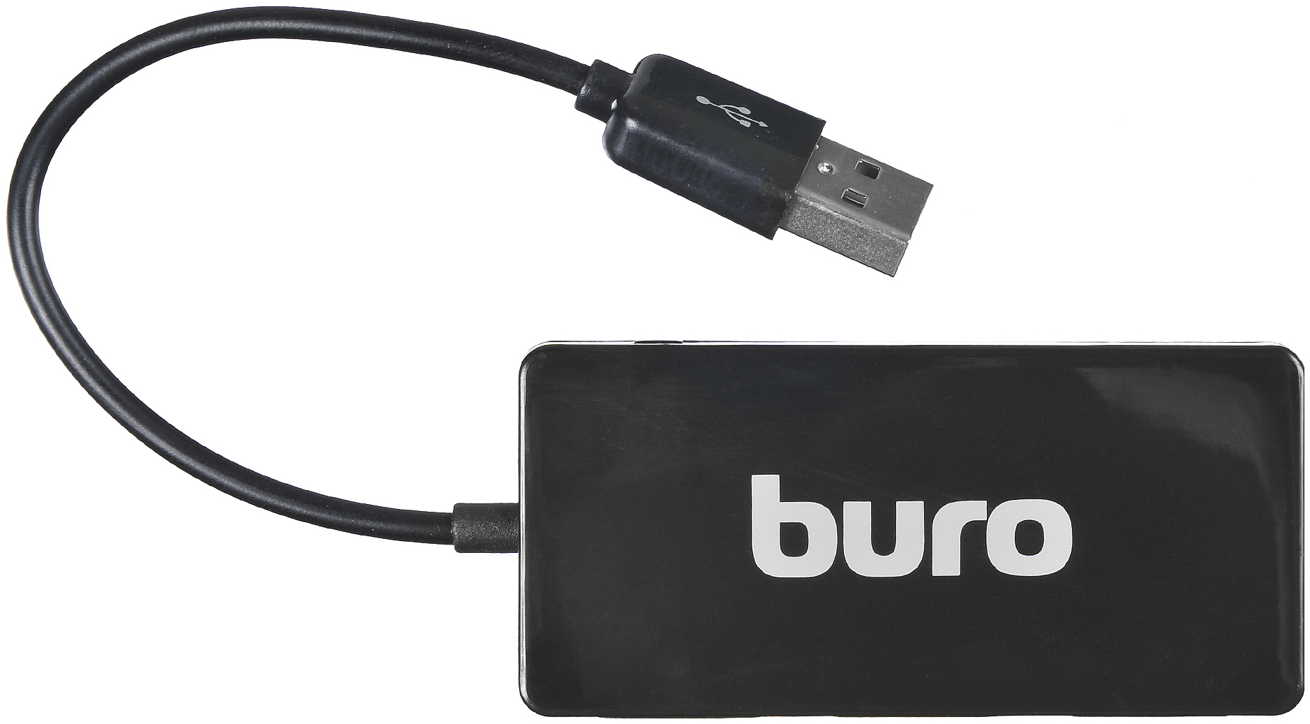 фото Разветвитель для компьютера buro bu-hub4-u2.0-slim 4порт. черный