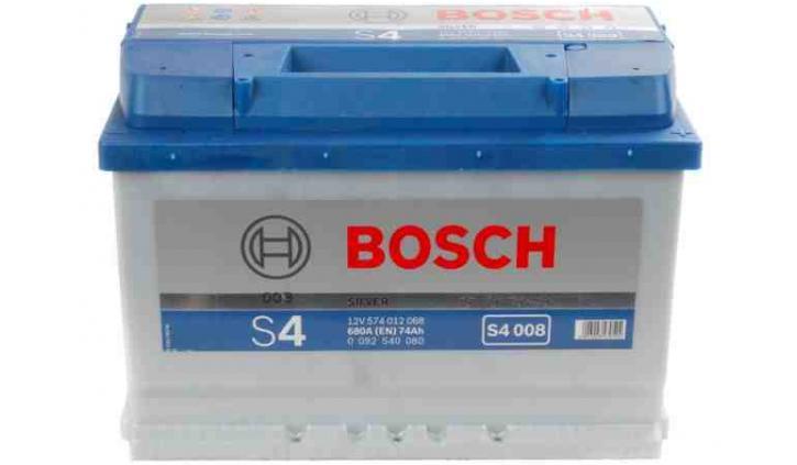 фото Аккумулятор автомобильный bosch s4 silver 0 092 s40 080 74 ач