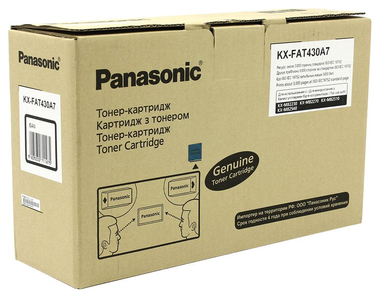 

Картридж для лазерного принтера Panasonic KX-FAT430A7, черный, оригинал, kX-FAT430A7