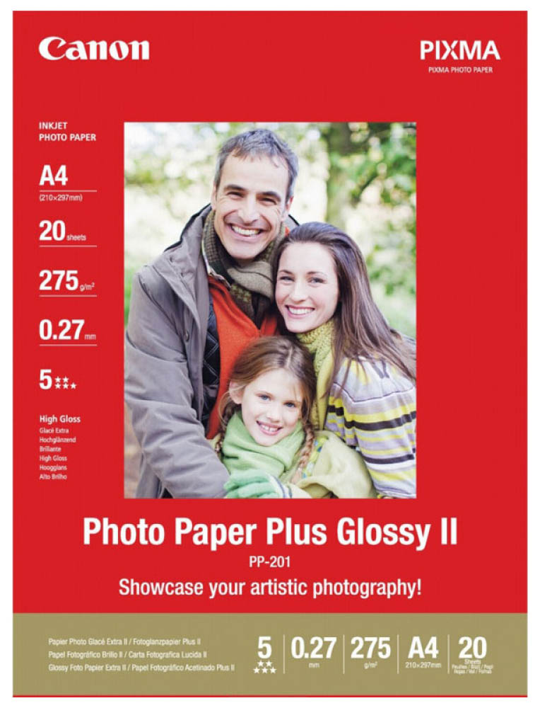 

Фотобумага для принтера Canon 2311B019 A4 PP-201 260г/кв.м глянцевое покрытие 20 л, Белый, pP-201