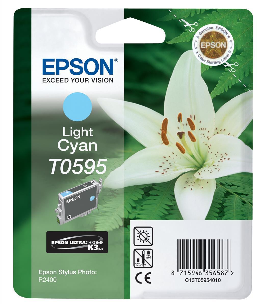 

Картридж для струйного принтера Epson C13T05954010, светло-голубой, оригинал, t0595