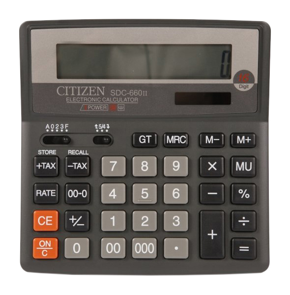 

Калькулятор CiTiZEN SDC-660II Серый, SDC-660II