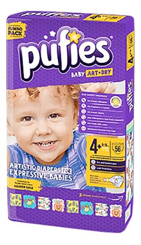 фото Подгузники pufies baby art dry maxi+ 56 duo pack 1+1