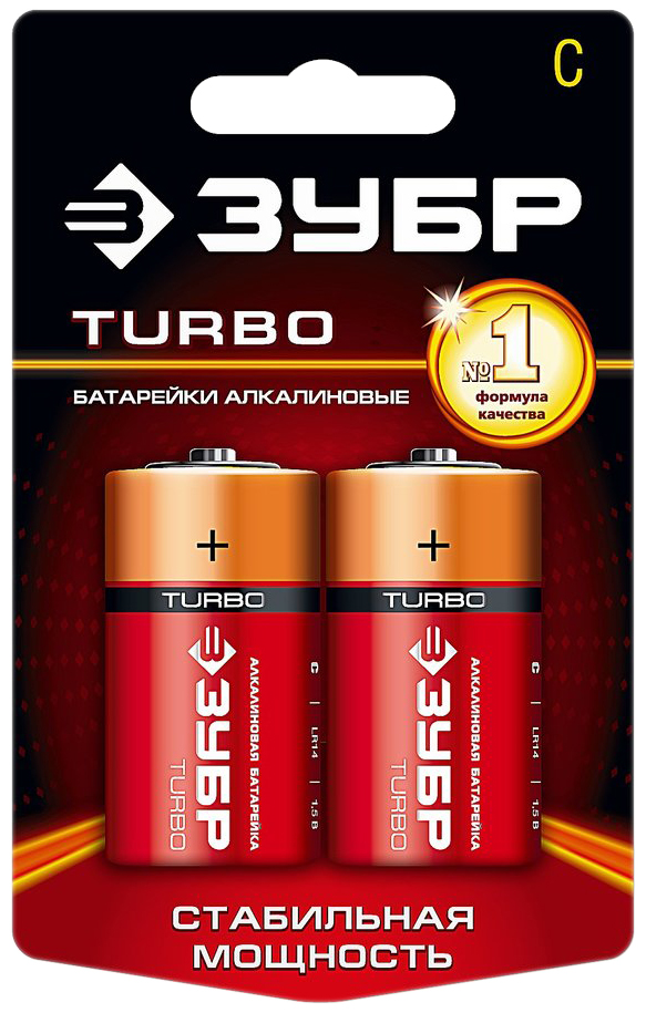 Батарейка ЗУБР TURBO 59215-2C 2 шт отвертка зубр 25648 h24 с битами для точных работ и мобильных устройств 24 предм