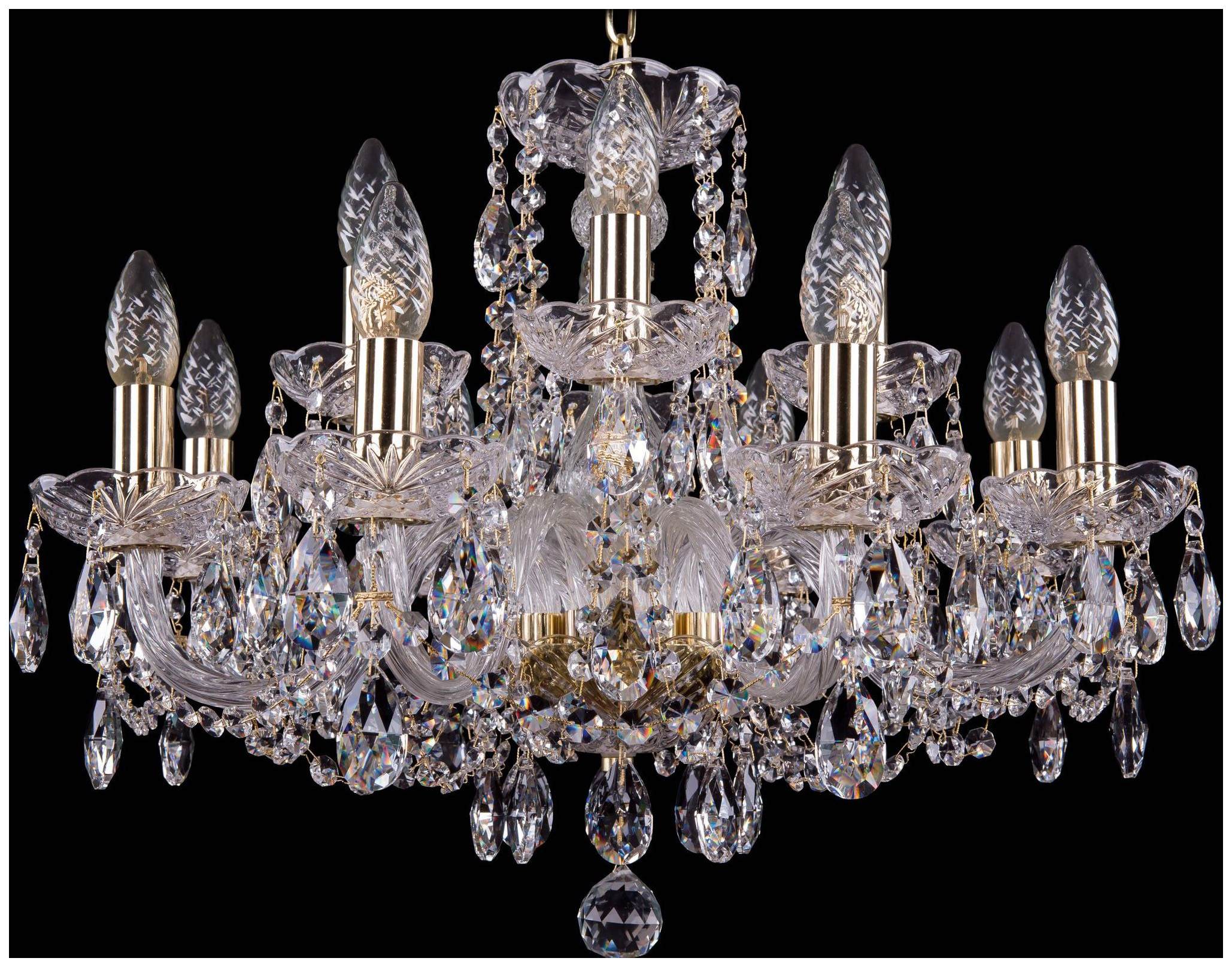 

Люстра подвесная Bohemia Ivele Crystal 1402/8+4/195/G, 1402/8+4/195/G