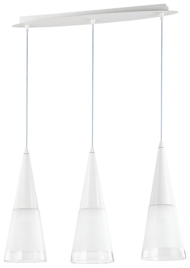 фото Подвесной светильник ideal lux cono sb3 bianco