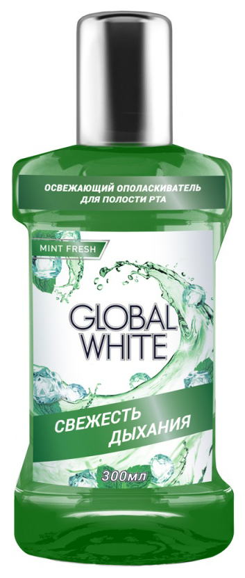 

Ополаскиватель для рта Global White Mint Fresh 300 мл, Mint Fresh