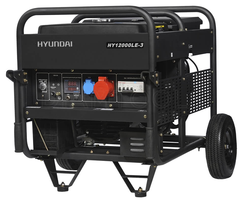 Бензиновый генератор Hyundai HY 12000LE-3 блок автоматики hyundai ats 10 380v для dhy 12000le 3 se 3