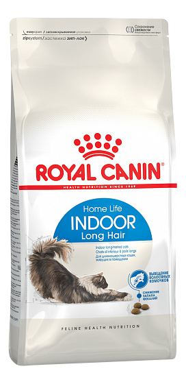 фото Сухой корм для кошек royal canin indoor long hair, для домашних длинношерстных, 2кг