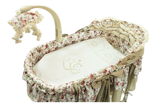 

Комплект детского постельного белья Funnababy Luna Elegant белый 5 предметов, Funnababy Luna Elegant для электронной колыбели белый 5 предметов