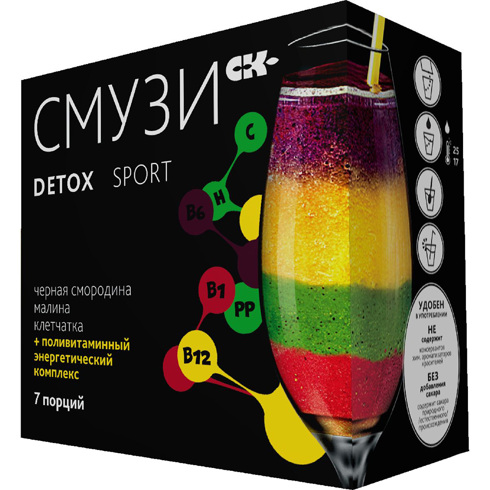 

Смузи sport Сибирская клетчатка detox малина-черная смородина 84 г