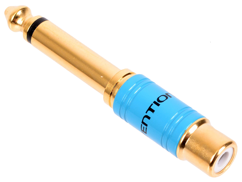 Переходник Vention RCA - Jack 6.3 Gold/Blue (VDD-C03)