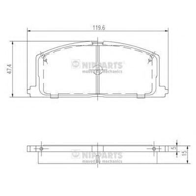 

Тормозные колодки дисковые Nipparts J3602035