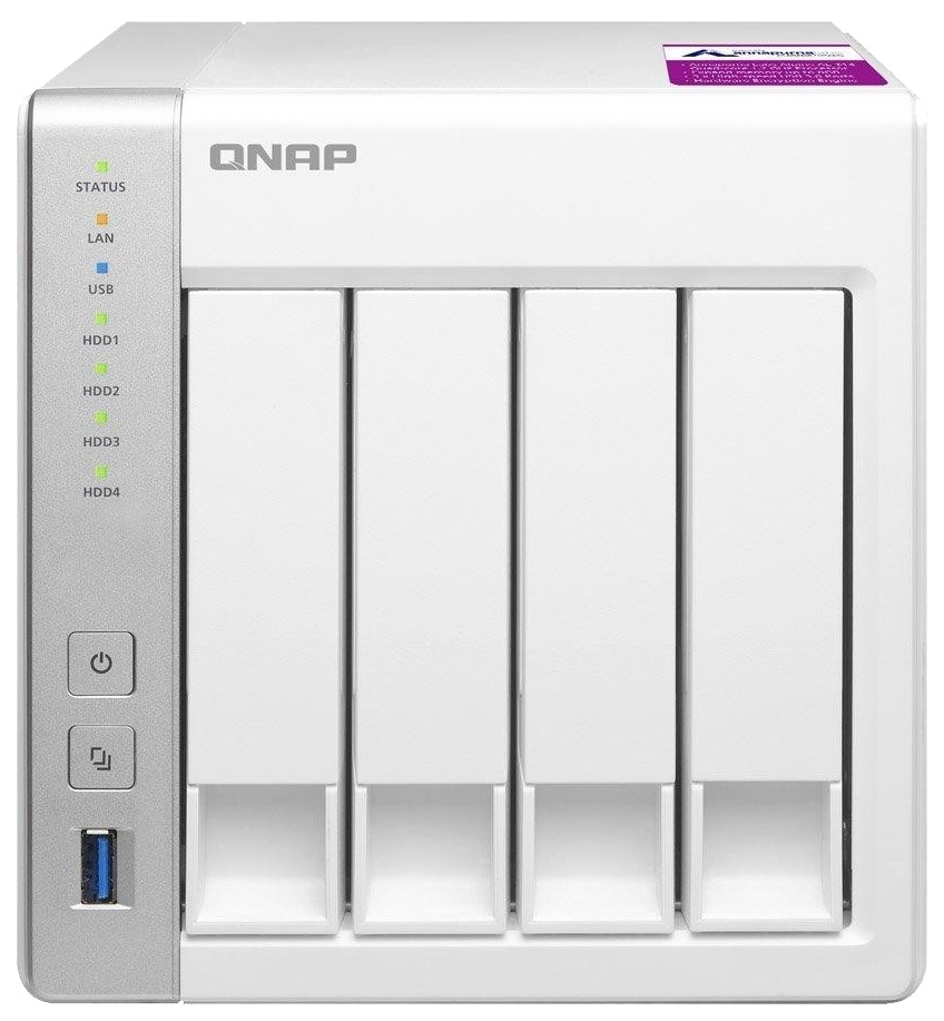 

Сетевое хранилище данных QNAP D4 White (486143), D4