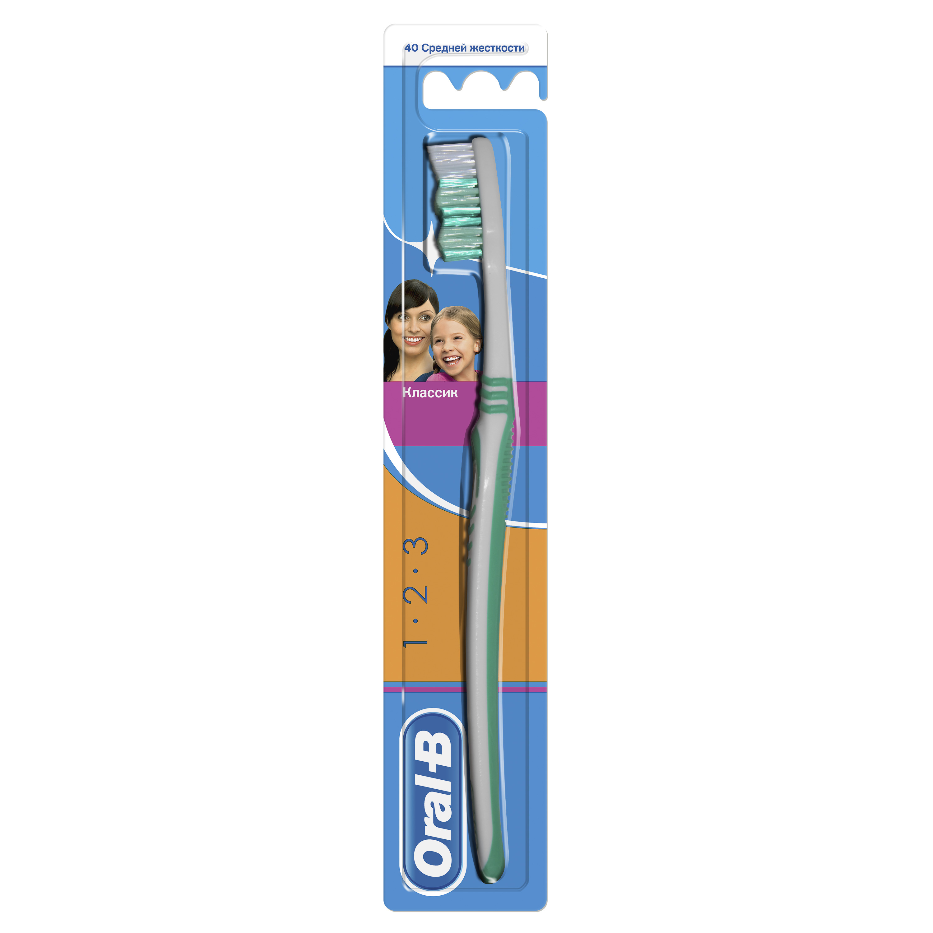 фото Зубная щетка oral-b 3_effect classic 40 средняя 1 шт цвет в ассортименте