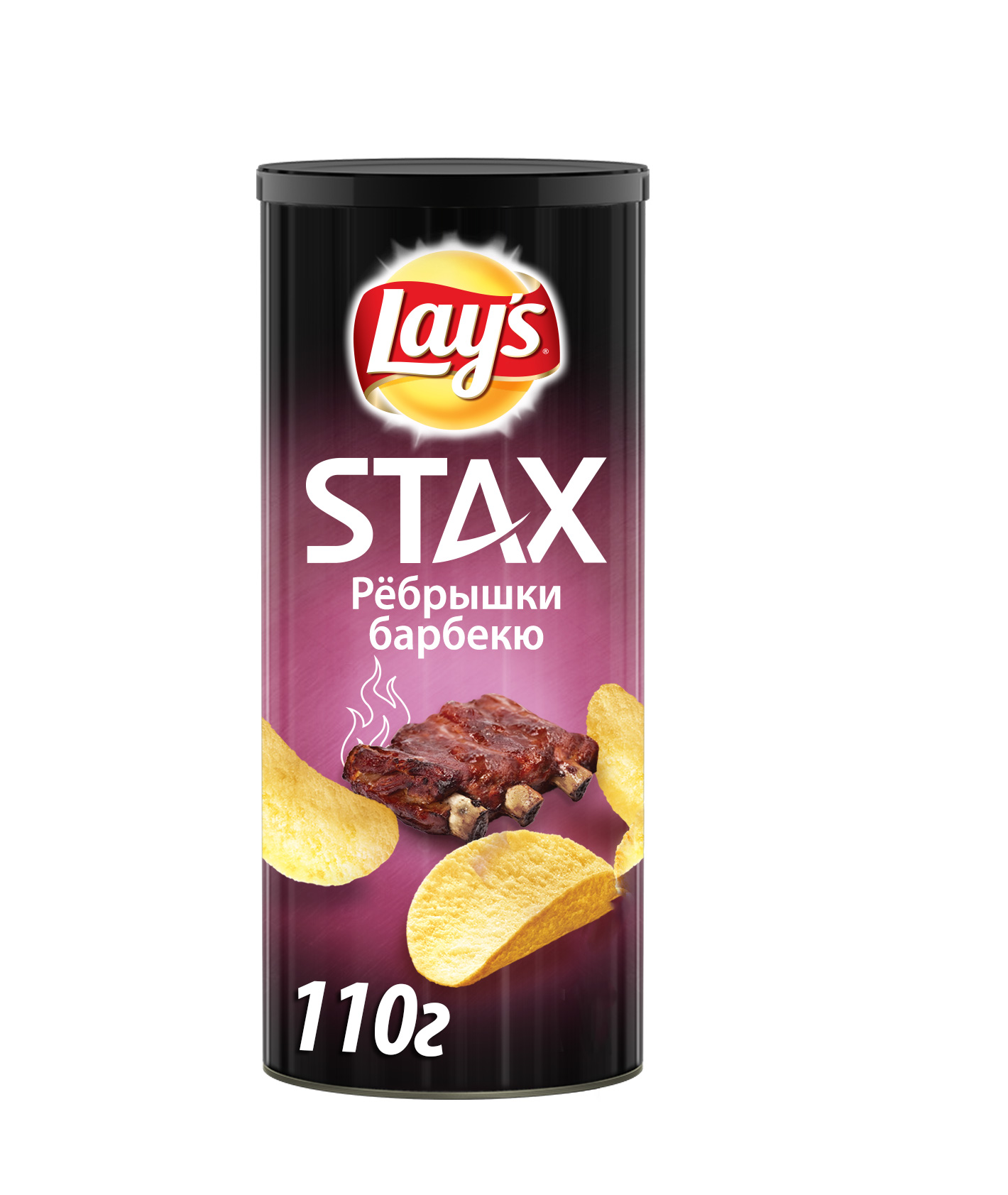 

Картофельные чипсы Lay's stax ребрышки барбекю 110 г
