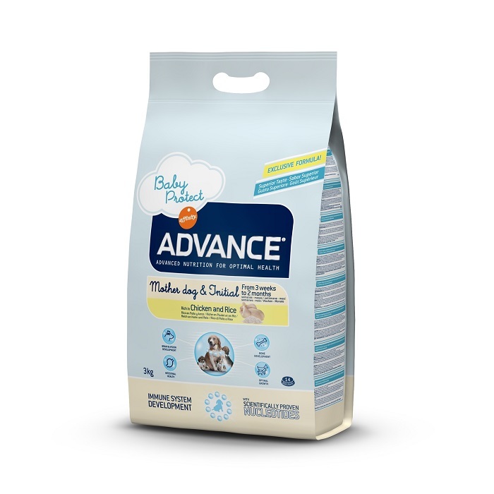 

Сухой корм для щенков Advance, все породы, от 3 недель до 2 месяцев, курица и рис, 800 г, Baby Protect Initial