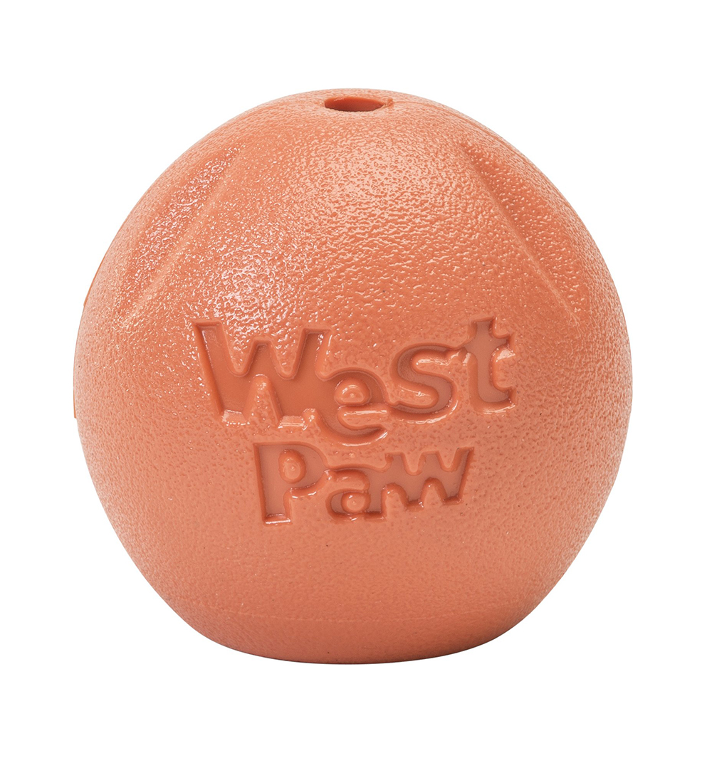 Игрушка для лакомств для собак Zogoflex Мячик Rando, оранжевый, 6 см