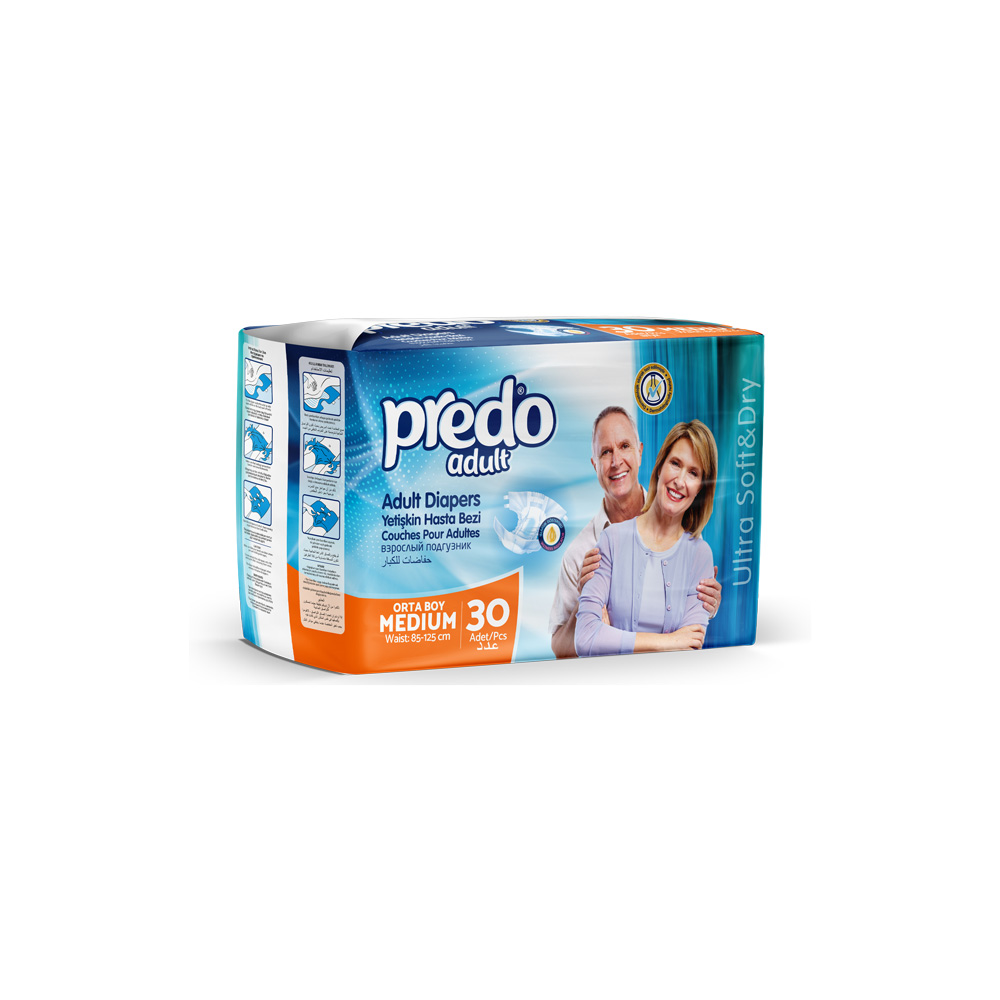 Подгузники для взрослых PREDO Adult M 30шт